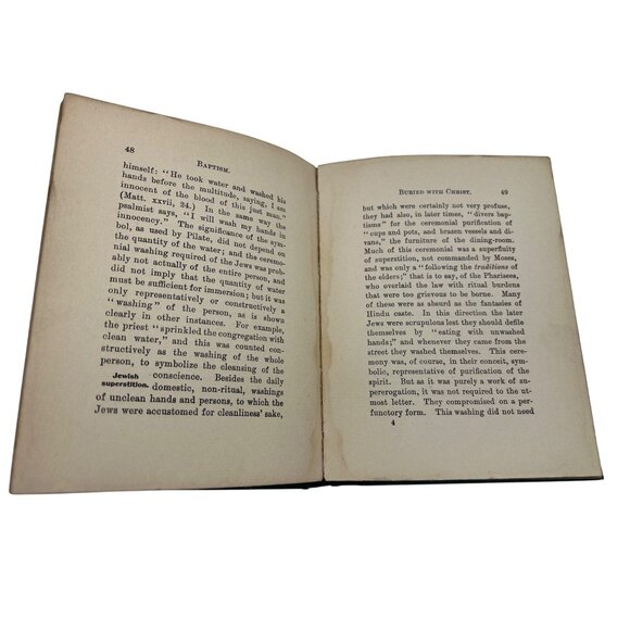 Baptism By William G. Williams 1901 Hardcover Little Books On Doctrine Antique - Picture 6 of 9